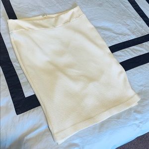 Off white/ivory knee length skirt